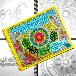 Virtues meditation mandala Coloring Book for adults