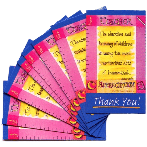 Teacher Appreciation Wallet Cards