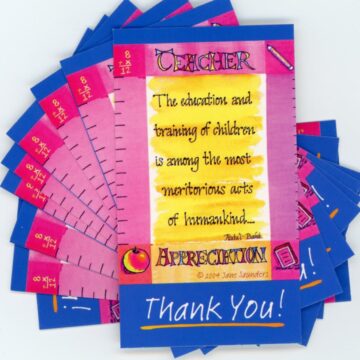 Teacher Appreciation Wallet Cards