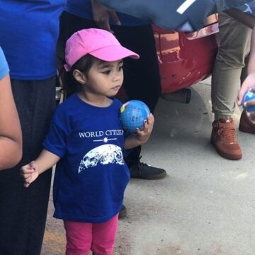 World Citizen T-shirt on small girl
