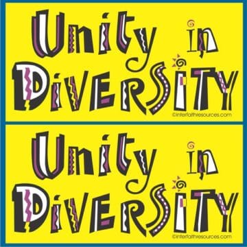 Unity in Diversity removable Bumper Sticker