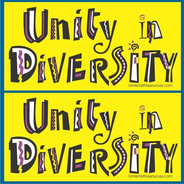 Unity in Diversity Bumper Sticker