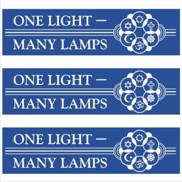 One Light Many Lamps removable bumper sticker