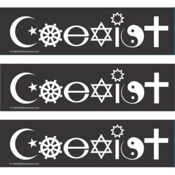Removable Coexist Bumper Sticker