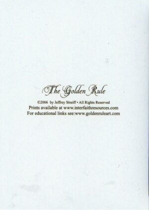 Praying children golden rule greeting card back