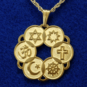 Beautiful Interfaith Pendant with six symbols