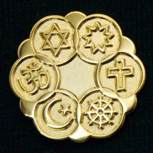 Bright Gold finish Interfaith Lapel Pin