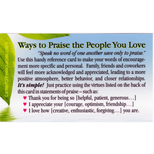 Ways to Praise Cards