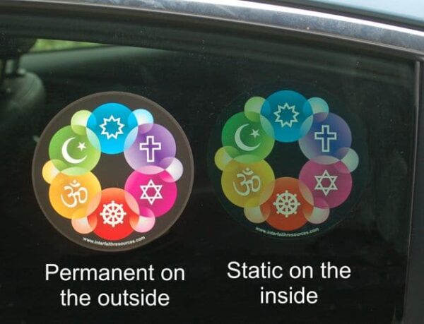 Interfaith Design Window Decal / Sticker