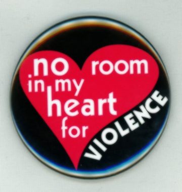 no room in my heart for violence