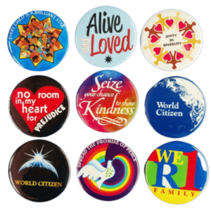 Assorted buttons and magnets