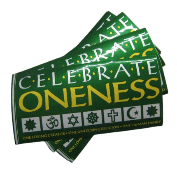 Celebrate Oneness removable bumper sticker 5 pack