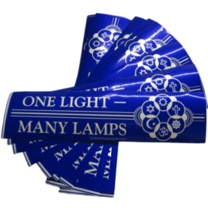One Light Many Lamps removable bumper sticker 10 pack