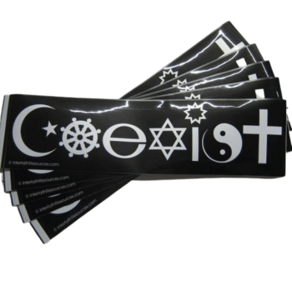 Coexist removable bumper sticker