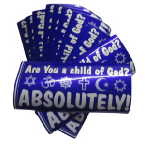 Are You a Child of God removable bumper sticker 10 pack