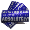 Are You a Child of God removable bumper sticker 5 pack