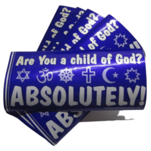 Are You a Child of God removable bumper sticker 5 pack