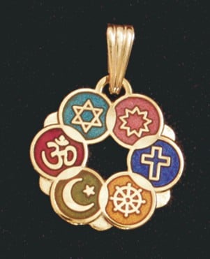 gold interfaith pendent