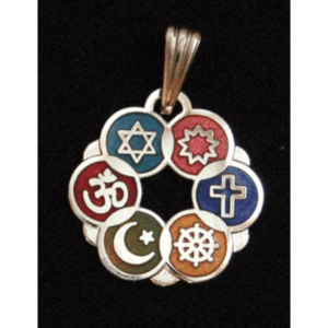 Silver Plated Cloisonne Interfaith Pendant