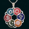silver interfaith pendent