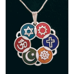 Silver Plated Cloisonne Interfaith Pendant