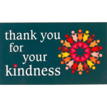 Thank You for your Kindness Wallet Cards - front