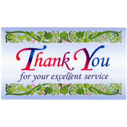 Thank You for your Excellent Service Cards - Bahai Resources