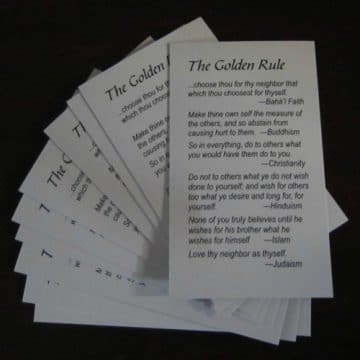 interfaith golden rule wallet card back