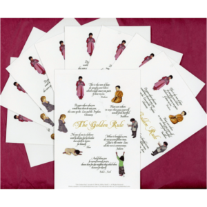 Praying Children Golden Rule Postcards 10 pack