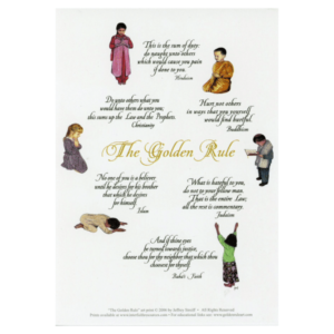Praying Children Golden Rule Postcards