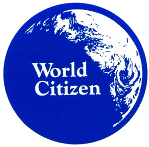 World Citizen window decal