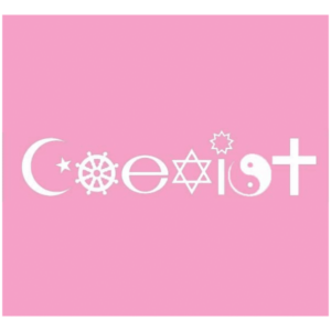 COEXIST T-shirt pink