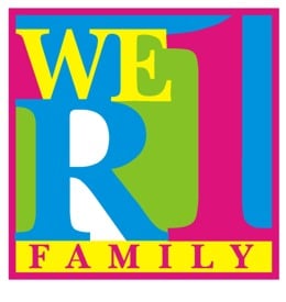 we are one family sticker