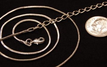 Silver plated 20" snake chain