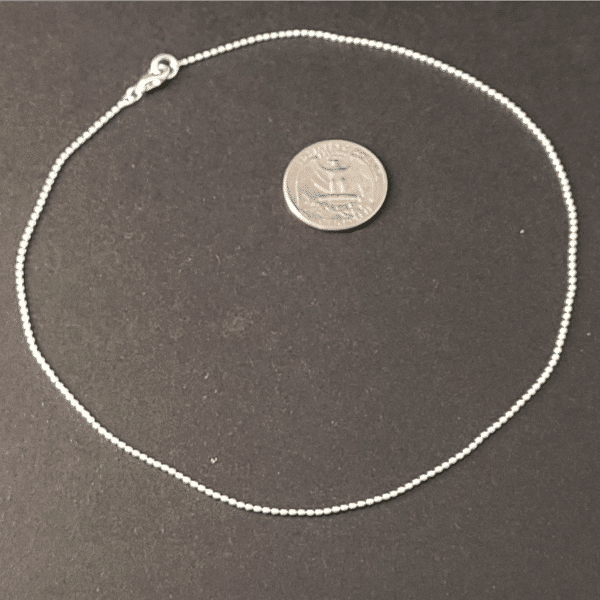 16 inch silver plated ball chain