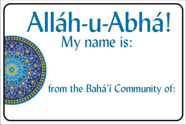 Allah-u-Abha Bahá’í Name Tags