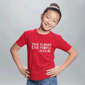 One Planet One People Please t-shirt in Red