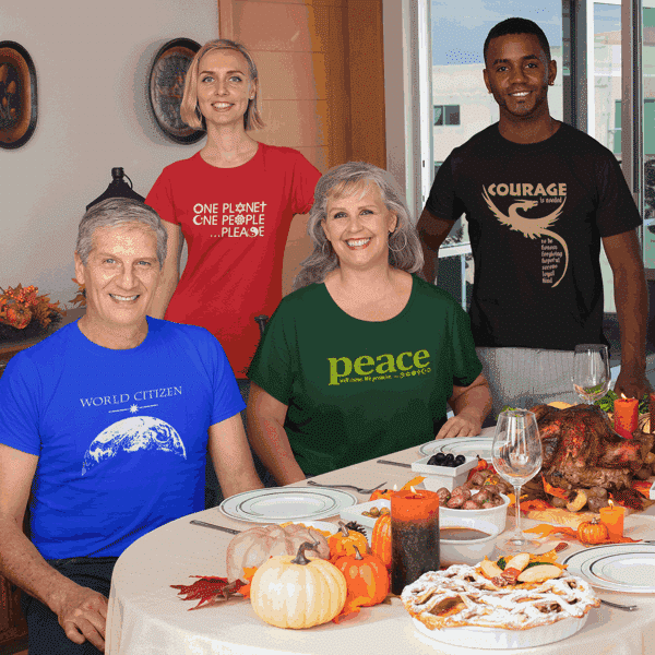 Assorted T-shirts worn at Thanksgiving