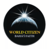 Bahai World Citizen Black Button