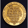 Deluxe Metal Healing Prayer Coin front