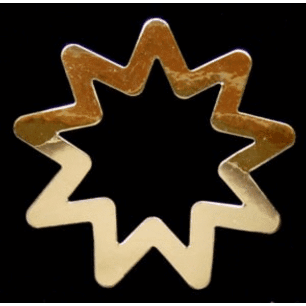 Nine Pointed Star Car Magnet gold