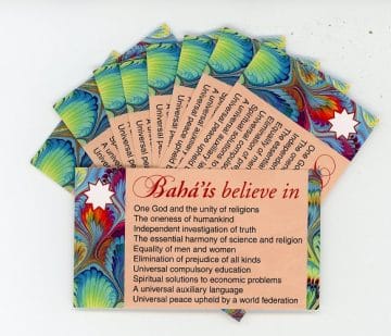 Bahais believe in - teaching card