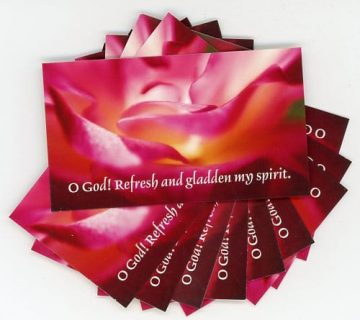 Refresh and gladden teaching card