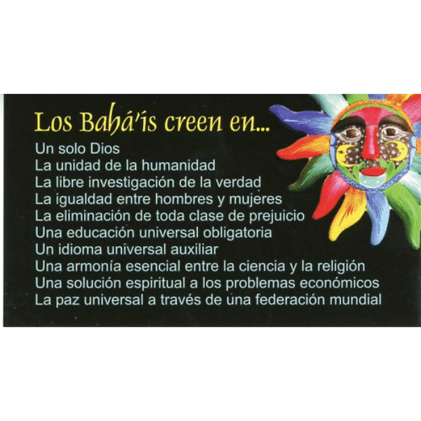 SPANISH Bahais Believe In – Front