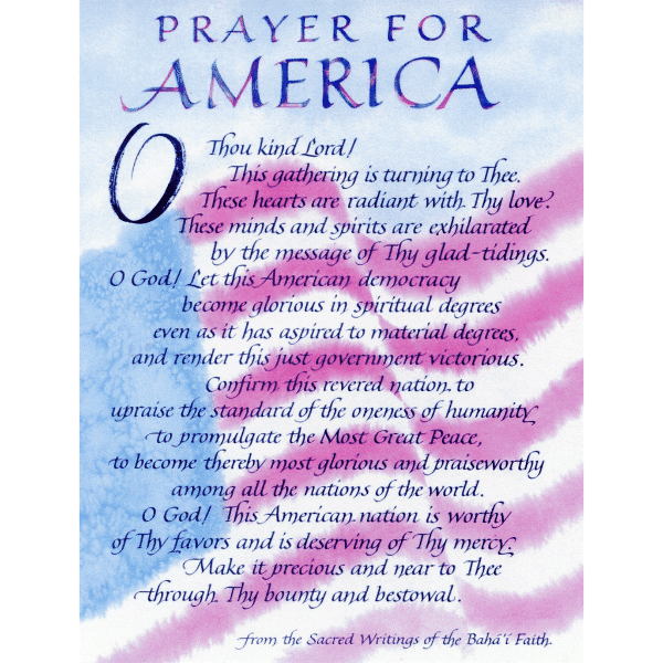 Prayer for America Postcard