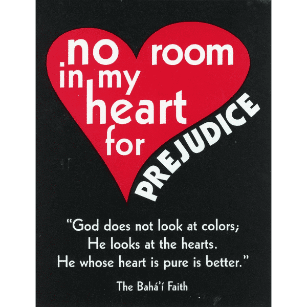 No Room in my Heart for Prejudice Postcard