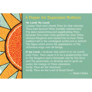 Prayer for Expectant Mothers Postcard