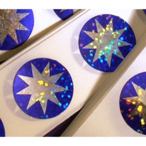 Sparkle 9-pointed Star Craft Stickers