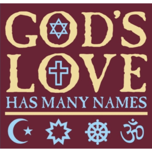God’s Love T-shirt - maroon front