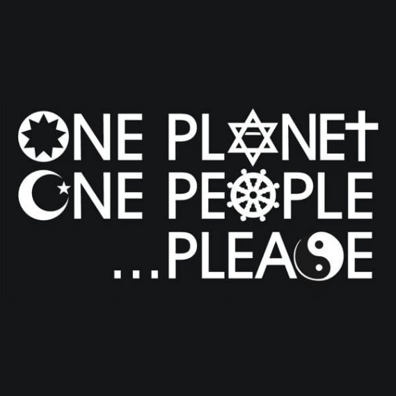 One Planet One People Please in Black